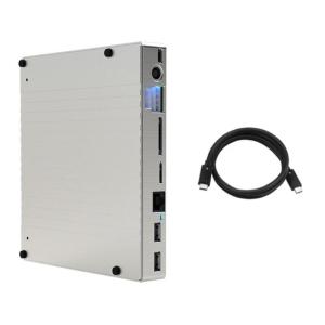 USB4 GPU Dock Graphics Extension Base Double PD100W Charging Port 24Gbps PCIe Support Metal Case