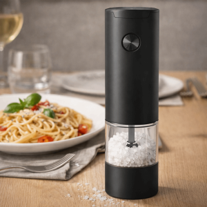 KECTTIO With Adjustable Coarseness Electric Salt and Pepper Grinder Refillable Battery Powered Automatic Spice Mill Kitchen Gadget Effort-saving Salt and Pepper Grinding Bottle Restaurant