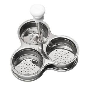 Stainless Steel Microwave Egg Poachers Cooker Multi-Function Boiler Steamer Tool