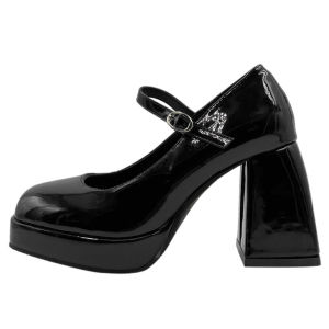 Mary Jane High Heels French Niche Design Temperament High-end Sense of Block Heel Heightened Round Toe Single Shoes Women