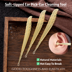 【Soft Head】Elastic Ear Pick Ear Canal Cleaning Ear Spoon Ear Scooper Elastic Ear Pick Soft Head Silicone Ear Pick Safe Thin Mouth Ear Pick