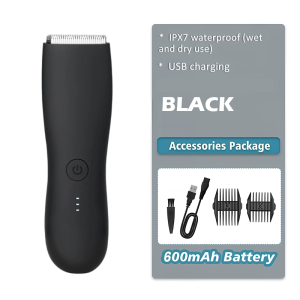 Body Hair Trimmer for Men Electric Shaver for Pubic Hair Chest Legs & Bikini Waterproof & Rechargeable