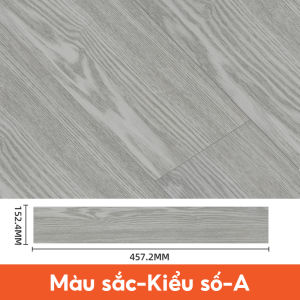 AIODIY Miếng nhựa lót sàn giả vân gỗ sang trọng có keo sẵn dễ dán 455x1524 cm