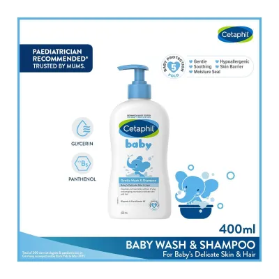 Cetaphil Baby Gentle Wash And Shampoo with Glycerin And Panthenol 400ML
