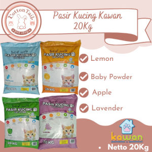 Pasir Kucing Gumpal Wangi Kawan Impor Murah / Pasir Wangi Gumpal 20kg