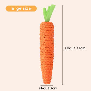 Linen Carrot Toy for Cat and Dog Teething Toys Self-Happy Relieving Boredom Bite-Resistant Grinding Claws