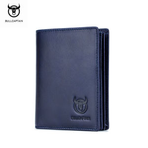 BULLCAPTAIN Casual Business Card Holder RFID Anti-Theft Brush Wallet Men