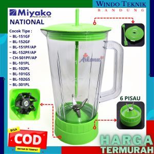 GELAS BLENDER MIYAKO / NATIONAL | MONTING BLANDER | MANGKOK BLANDER MIYAKO | TUTUP BLENDER NASIONAL