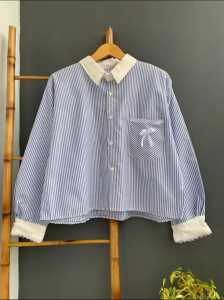 BEST SELLER! Kemeja Tere Blouse Salur Wanita Terbaru Dan Terlaris