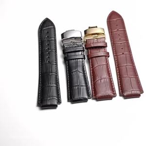 2026 21mm 24mm Convex blue band For Maserati Leather Watch Strap Men R882110025 R8821108039 Trident Mens womens Watchband Bracelet