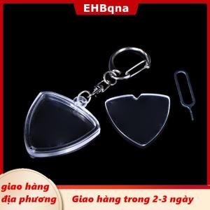 [COD] EHBqna 3PF Ship within 24 hours Guitarist lưu trữ guitar chọn hộp bộ sưu tập rõ ràng chủ Keyring Túi hình trái tim chọn kích thước trường hợp phụ kiện âm nhạc