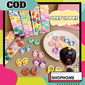 SHOPHOME - Ikat Rambut Anak Perempuan Lucu 1 Set 10 Pcs Karet Rambut Kunciran Fashion Korea KCR35