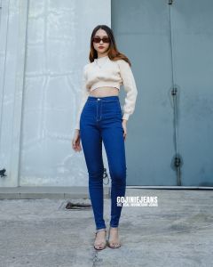 GOJINIEJEANS - Highwaist Skinny Dark Blue - 3785 - BLACK WIDOW