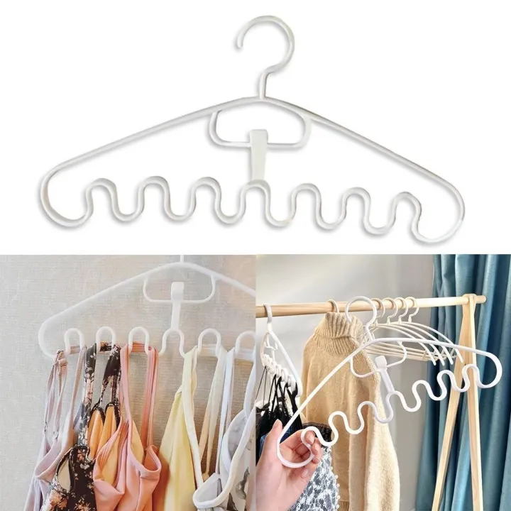 10Pcs%20Non-slip%20Hanger%20Plastic%20Closet%20Organizer%20Storage%20Hanger%20Multi-port%20Support%20Hangers%20Multi-functional%20Wave%20Hanger%20Room%20Organizer%20Hangers%20-%20Image%205