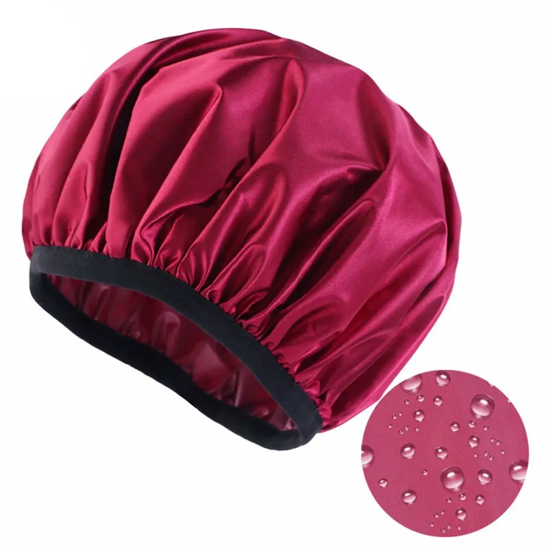 Silk Satin Bonnet Satin Sleep Cap Adjustable Hair Bonnet For