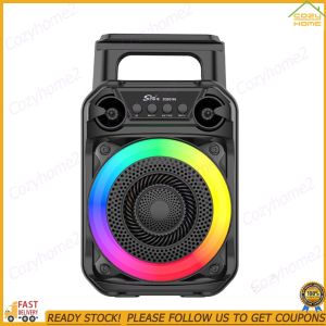 [CY] BT Speaker Stereo Sound Karaoke Speaker RGB Lights Outdoor Speaker with Microphone Suitable for Home Theater Outdoor Dance Party