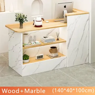 RISERO Bar Cabinet Front Desk Storage Cabinet Checkout Counter Wooden Bar Counter