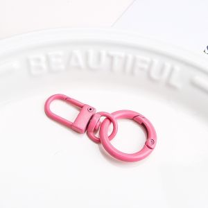 Colorful Keychain Pendant Clasp Candy Colored Baked Paint Spring Buckle Door Buckle Handmade Diy