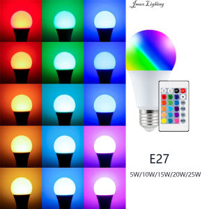 Jmax E27 RGBW/RGBWW Led Light Bulb Smart Bulb RGB Light LED Color Changing Decor light For Bedroom With RC 5W 10W 15W 20W 25W