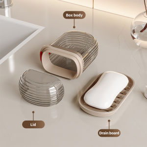 Aqrau 📦คลังสินค้าท้องถิ่น📦กล่องบรรจุสบู่ชั้นดีชั้นวางระบายน้ำชั้นวางสบู่ชั้นวางสำหรับห้องน้ำ และห้องน้ำใช้จัดเก็บสบู่กล่องพลาสติกใส🤝มีสินค้าเพียงพอสำหรับการจัดซื้อขนาดใหญ่🤝