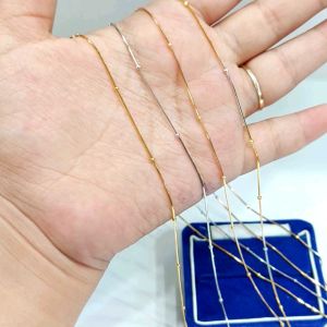 KALUNG PERAK ASLI 925 SILVER LAPIS EMAS PUTIH - MODEL KASANDRA JEDAR  - PERAK ASLI