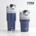 TYESO แก้วเก็บความเย็น ขนาด 600-900 มล. มีฝาปิด เก็บอุณหภูมิได้ทั้งร้อนและเย็น แถมฟรี หลอดดูดซิลิโคน. 