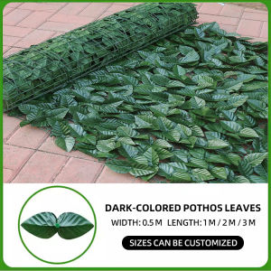 Plastic flower Artificial Leaf Faux Hedge Privacy Fencing Grass Wall Panels for Decor Outdoor Garden Fence Balcony