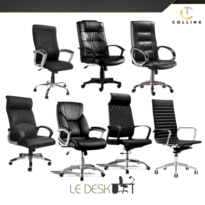 Executive Office Chair Le Desk – Black HEB001 HEB005 HEB006 HEB007 HEB008  HEB009 HEB0010 Collinx Computer Lazada PH