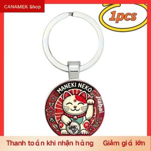 CS 1 3 5PCS Nhật Bản chúc may mắn quyến rũ Kẽm hợp kim vòng chìa khóa Maneki Neko mèo may mắn Keychain cho chìa khóa xe Túi Mặt dây chuyền Quà Tặng