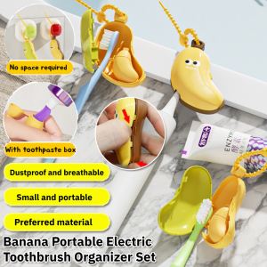 Banana Electric Toothbrush Organizer Set Travel Portable Toothbrush Case Cover Dental Holder Storage Box 牙刷头套