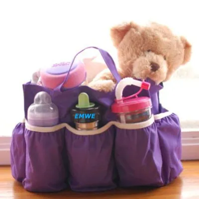 Diaper Baby Bag Organizer BDBO polos DBO Tas popok botol susu bayi/balita-ungu