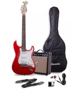 Thomson ST1 Electric Guitar Package w/ Amplifier and Freebies (Red)