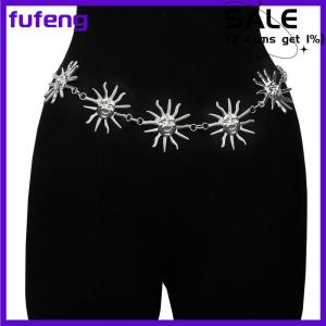 fufeng Gothic Kim Loại Mặt Trời Vành Đai Cho Phụ Nữ Thời Trang Hight Eo Mặt Trời Chuỗi Đồ Trang Sức Quà Tặng Đám Cưới Sash Celestial Eo Chains Ăn Mặc Phụ Kiện