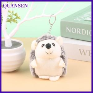QUANSEN Cute Hedgehog Plush Toy Cartoon Animal Pendant Soft Stuffed Doll Keychain Backpack Car Bag Key Ring Decor Kid Gift