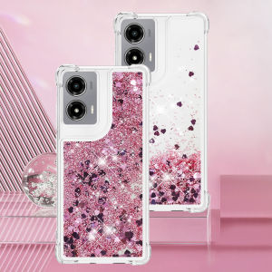 Moto Edge Quicksand Liquid Silicone Glitter Case For Motorola Moto Edge 5g 30 Pro S Shockproof Soft Clear Cover Funda h260820