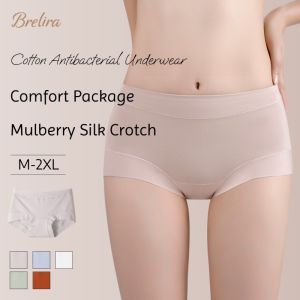 【SINGABRALETTE】Seamless Panties Antibacterial Cotton Mid Rise Comfort Soft Breathable Invisible Lightweight Full Coverage Women Underwear