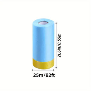 1PCS Pre-Taped Masking Film Plastic Sheeting Automotive Washi Tape No Residue Painters Plastic Drop Cloth for Painting