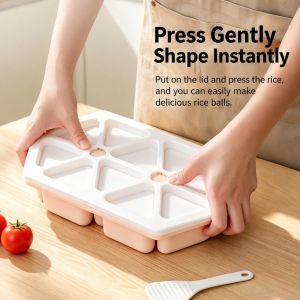 EASYEAH 10-in-1 Triangle Rice Ball Mold Non-Stick With Handle Onigiri Mold  Press Type Sushi Maker Kitchen
