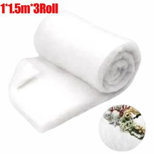 3M Christmas Snow Blankets Fluffy Artificial Snow Carpet Roll Fake White Snow Cover for Xmas Tree Cotton Mat Decoration