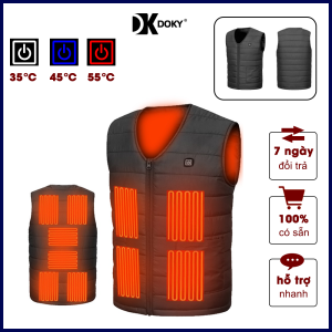 [TẶNG PIN] Áo Sưởi Ấm Bằng Điện Nhật Bản DOKY Quà Tặng Cho Người Thân Với 10 Tấm Sưởi Nhiệt Sẽ Giúp Áo Làm Nóng Nhanh Chóng Bảo Hành 12 Tháng (Tặng Áo Thun Giữ Nhiệt)