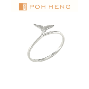 Poh Heng Jewellery 18K Ocean Dance Ring in White Gold