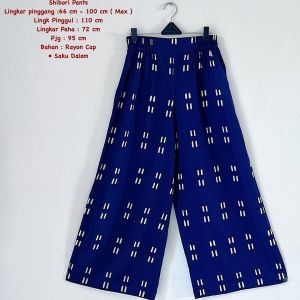 Celana Kulot Rayon Absrak Shibori Pants Batik Wanita Fashion Modern Kekinian Korean Hijab Style Simpel Elegan | Sandang Jayaa