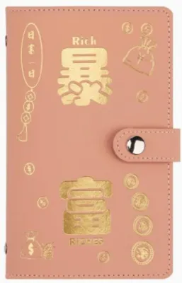 Save Money 100 Envelopes Money Saving Challenge Large Capacity A6 PU Album Cash Book Thicker