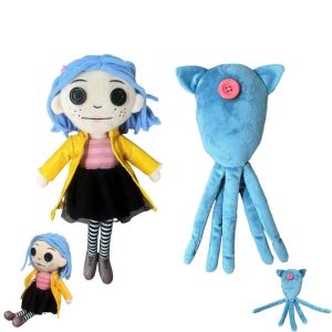 25CM Coraline Plush Stuff Cartoon Figure Kawaii Soft Pillow Ugly Kids Cute Collectible Dolls Toys