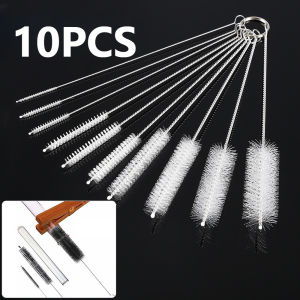 10Pcs Nylon Cleaning Brush Set Stainless Steel Straw Bottle Spout Pipe Cleaner Bristle Internal Wall Washing Tool