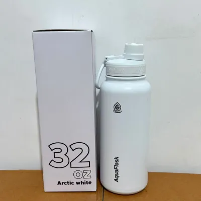 《618》AQUAFLASK 40oz Wide Mouth with Spout Lid Vacuum Insulated Stainless Steel Drinking Water Bottle
