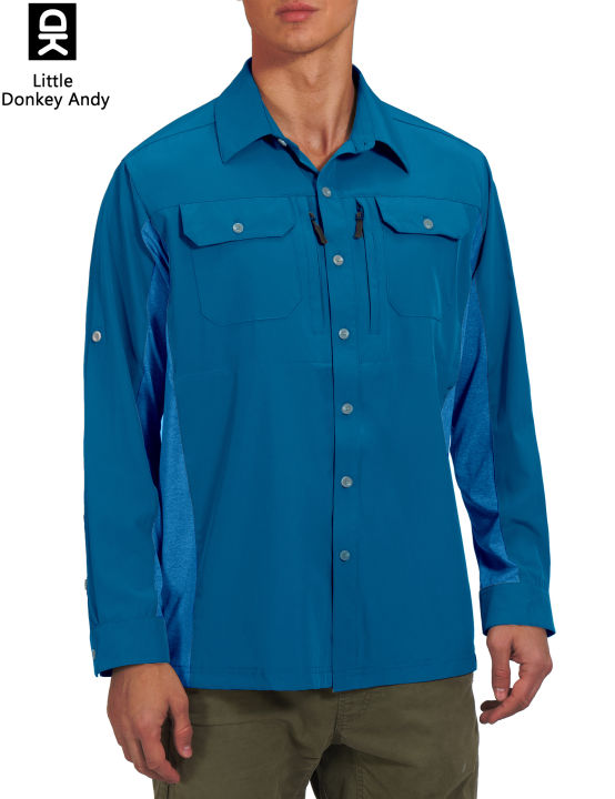Little Donkey Andy Men's Stretch Quick Drying Long Sleeve Casual