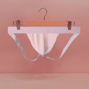 CMENIN ORLVS 3Pcs Cotton Plain Hip Raise Underwear Men Thong Men Jockstraps Transparent Underpants G String men Pouch Underwear OR6208