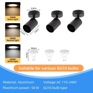 CANMEIJIA Led Downlight Plafon Lampu Dinding 3 Warna GU10 Pengganti Bohlam Spotlight Indoor/Taman Outdoor Hemat Energi Lamp