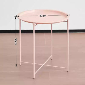 SiamHome Nordic Coffee Table Removable Tray Top Creative Foldable Small Round Table Bedside Sofa Side Table Meja kopi kecil 圆茶几
